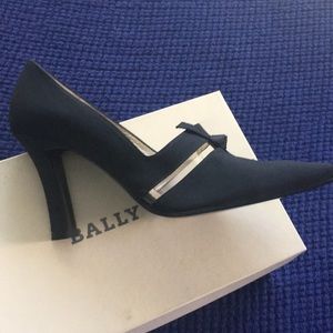 Bally high heel (3.5”), black fabric